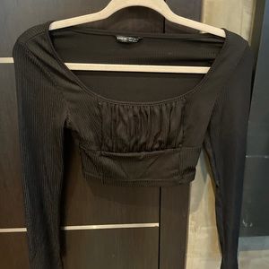 shein black long sleeve top
